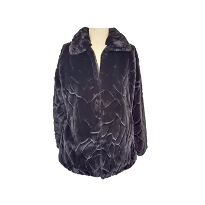 Faux bontjack zwarte dames